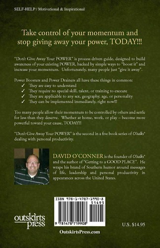 Don't Give Away Your Power Taking Control of Your Momentum, Today David O'Conner - 第 2/2 張圖片