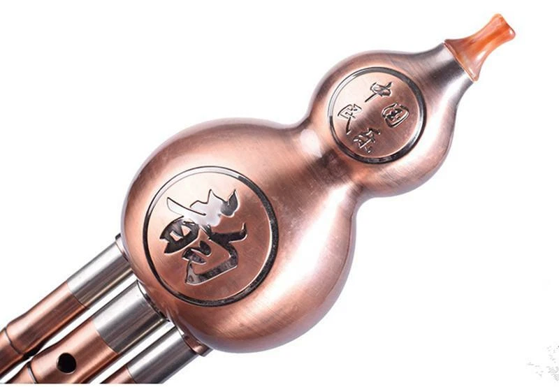 Flauta Hulusi Cucurbit Instrumento Tradicional Chino Botella Calabaza Caja de Regalo  Foto 4 de 4