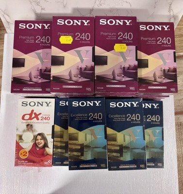 32x SONY VHS Leerkassetten E-240 Premium Excellence OVP Konvolut