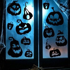 Large Halloween Window Clings Decorations Extra Large Silhouette Scary Black