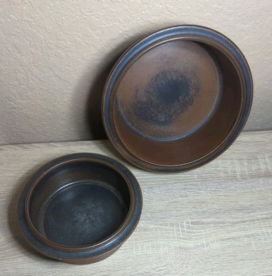 Arabia RUSKA Two Vegetable Serving Bowls FINLAND Made MCM 9'' & 7'' - NO LIDS