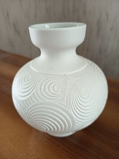 Vase Tischvase Bisquit Porzellan Weiss Höhe 18 cm AK Kaiser Alka Kunst