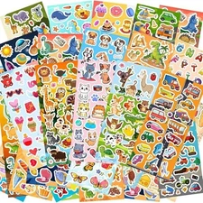 4 different sheets stickers for kids, Gift, Children stickers