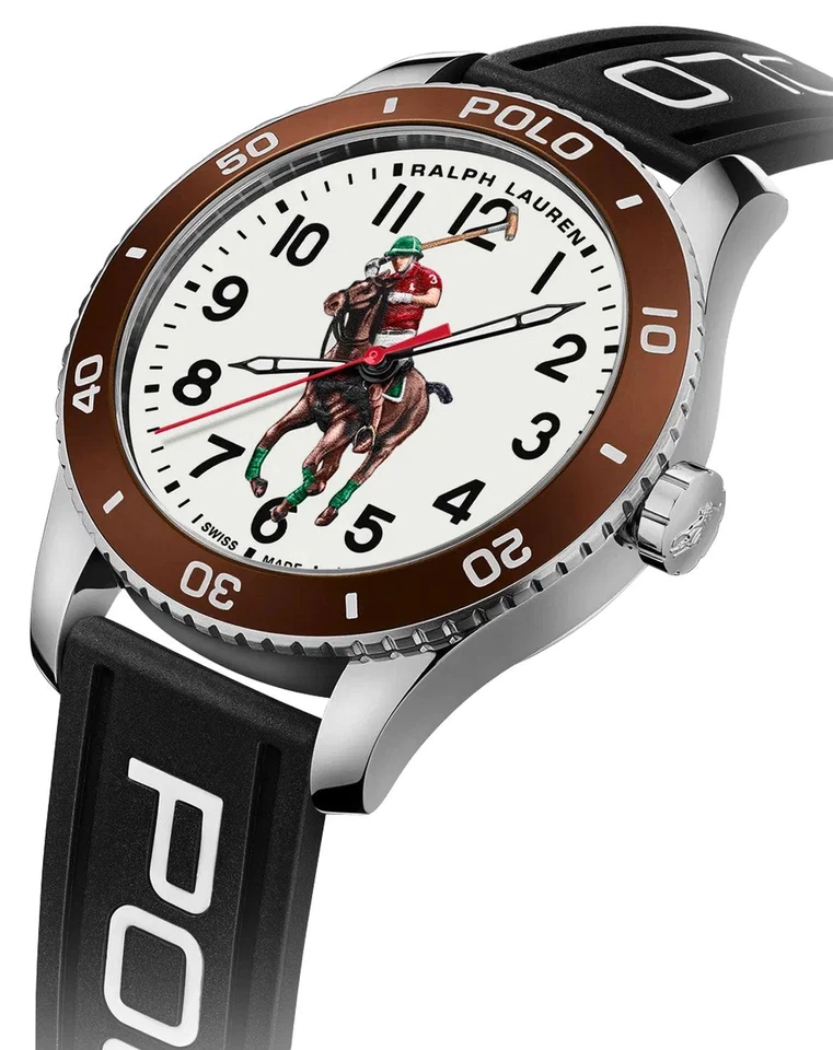 Ralph Lauren Polo Watch Automatic Steel Black Rubber Mens Watch 472853461003 - Image 2 of 3