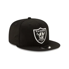 LAS VEGAS RAIDERS 9FIFTY NEW ERA BLACK/SILVER SHIELD SNAPBACK HAT