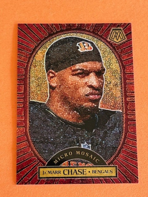 2025 Mosaic Micro Mosaic Prizm Rare SSP Ja'Marr Chase Cincinnati Bengals No. 21