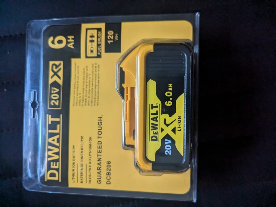 Dewalt DCB206 20V Max Premium XR 6Ah Lithium-Ion Battery DCB184 DCD785 DCF88 - Image 2 of 4