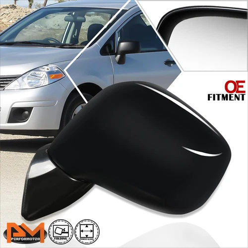 For 07-12 Versa OE Style Powered Adjustable Side Rear View Door Mirror Driver LH