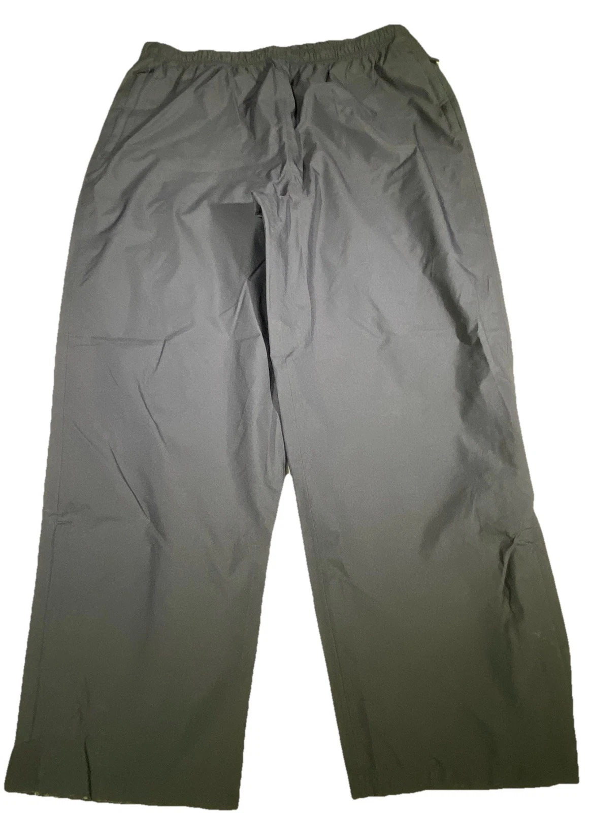 Lands’ End Pull On Rain Pants Waterproof Mens X-Large Black Zip Pockets & Ankles