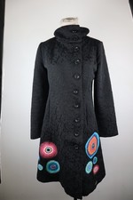 DESIGUAL TRENCH CAPPOTTO DONNA Tg 38 WOMAN COAT VINTAGE CASUAL GIACCA BOTTONI