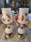 VINTAGE MILK GLASS TABLE LAMPS