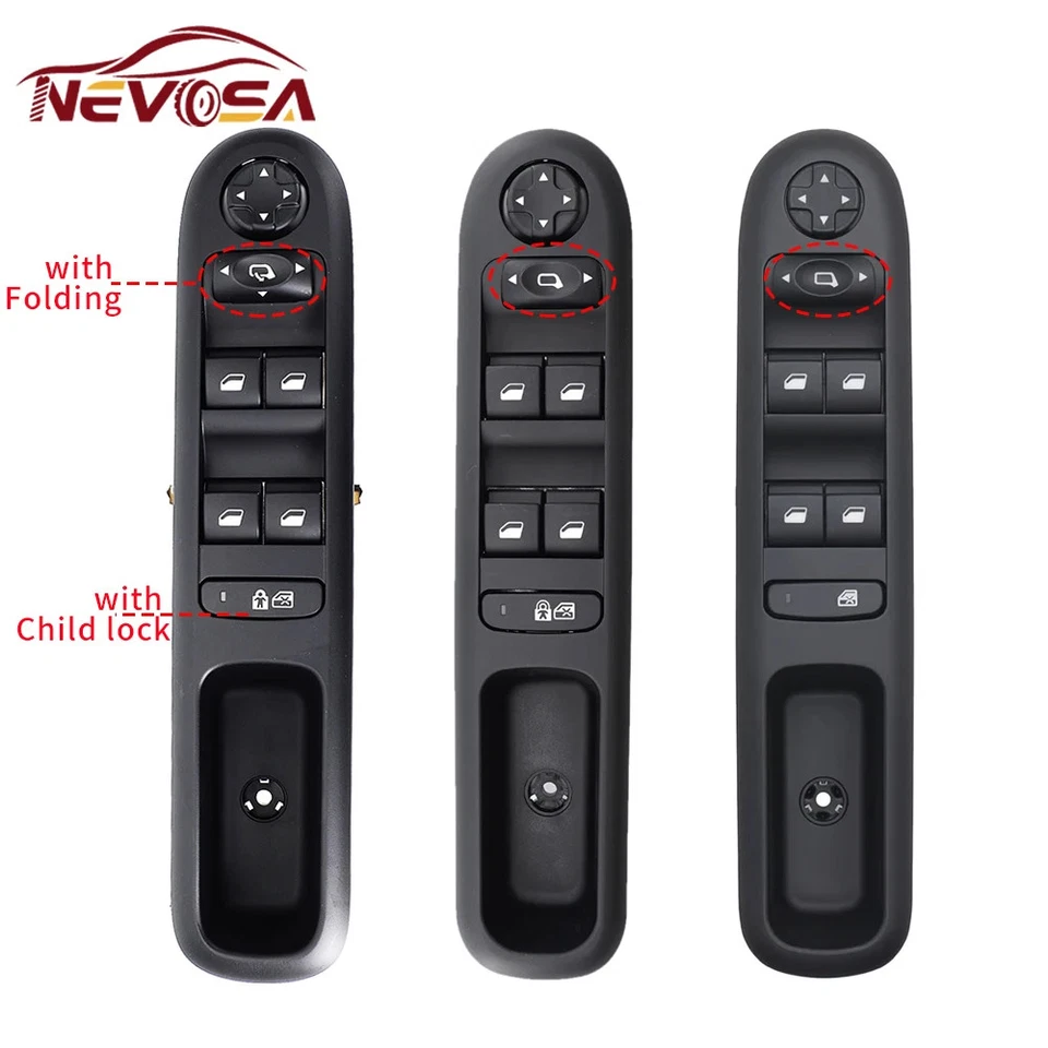 For Peugeot 3008 5008 Electric Master Power Window Control Switch Glass Button Foto 4 de 4