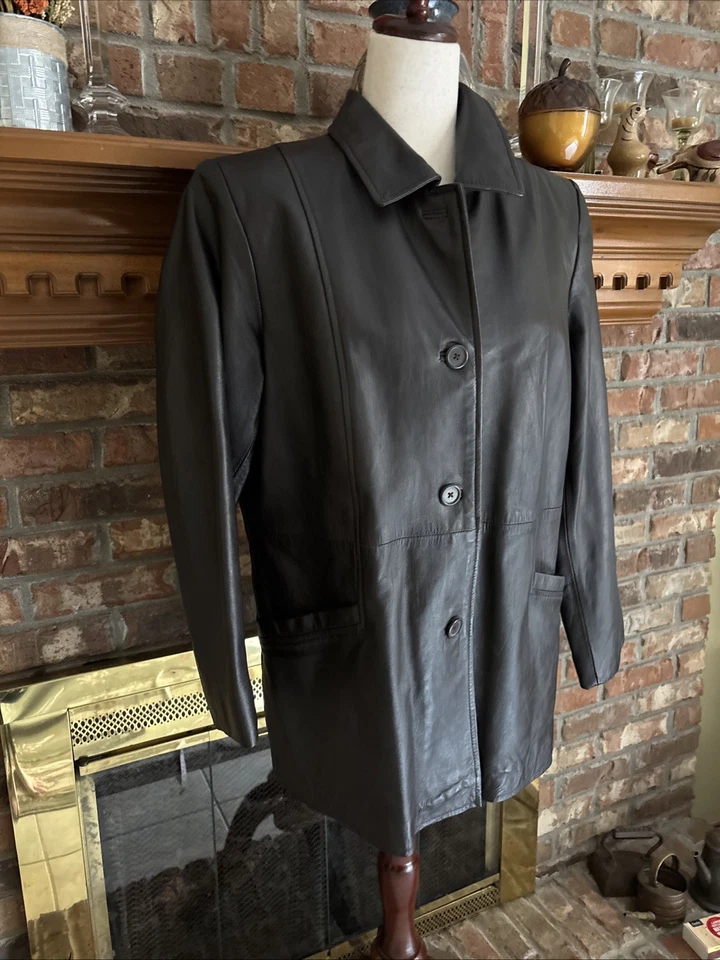 Style & Company большой женщины кожаное пальто коричневый - Изображение 2 из 4