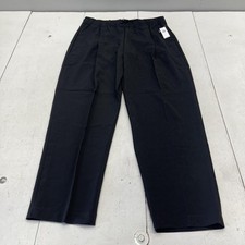 Old Navy Pants Womens L Black High Rise Billie Straight Twill Elastic Waist