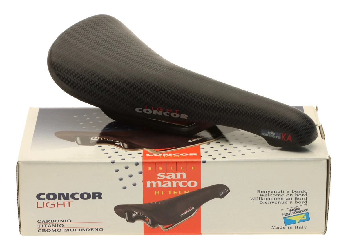 Selle De Vélo De Route San Marco Concor Light - Rails Titane, 245g, Occasion