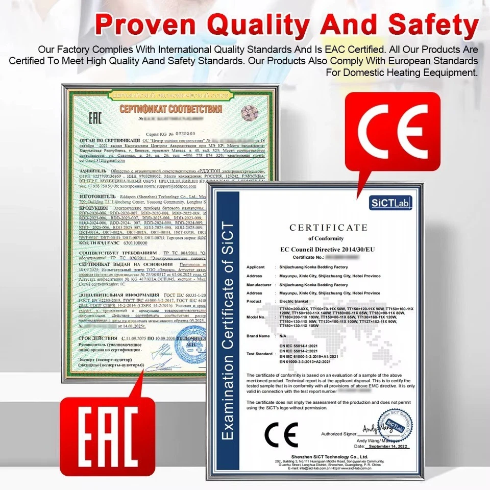 🔥 Almohadilla de colchón manta térmica eléctrica - 3 niveles de calor, control individual/doble ❄️ Foto 3 de 4