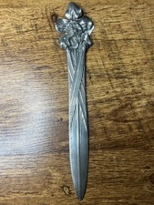 Great VTG Art Nouveau Pewter Letter Opener with Woman