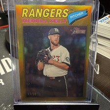 2026 Topps Heritage Merrill Kelly Gold Chrome 17/50 #316 Rangers
