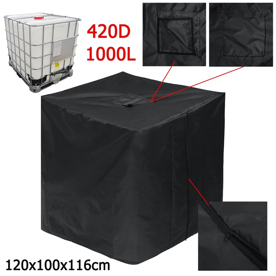 IBC 1000L Container Abdeckung Wassertank Abdeckplane Schutzhülle Schutzhaube - Bild 2 von 4