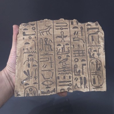 Authentic Ancient Egyptian Antiques Hieroglyphic Stone Tablet Relief BC