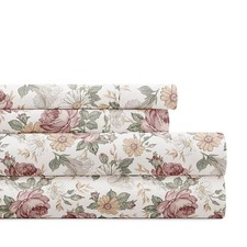 PREMIUM ULTRA SOFT HYPOALLERGENIC 4 PCS KING PATTERNED SHEET SET NEW