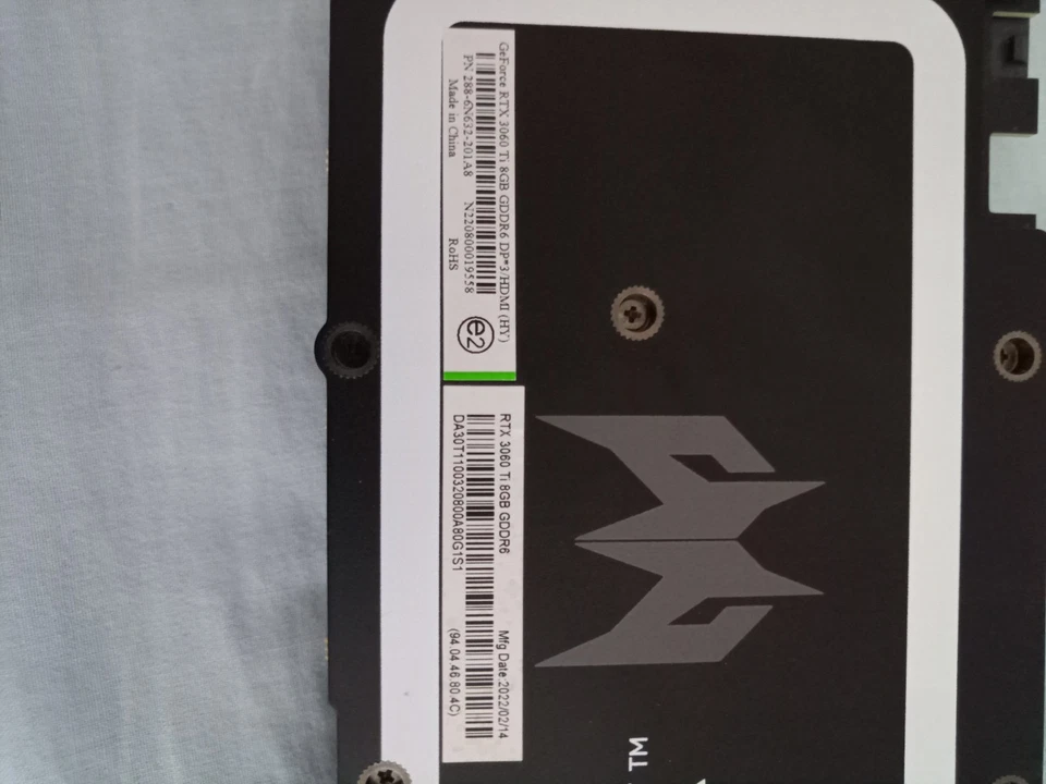 Carte graphique NVIDIA RTX 3060TI Acer Predator OEM Blower (souffleur) 8GB GDDR6 - Photo 4/4