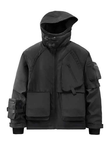 Niepce Techwear Zip Up Windbreaker Jacket Multi Pocket Tactical Streetwear Coat - product listing photo