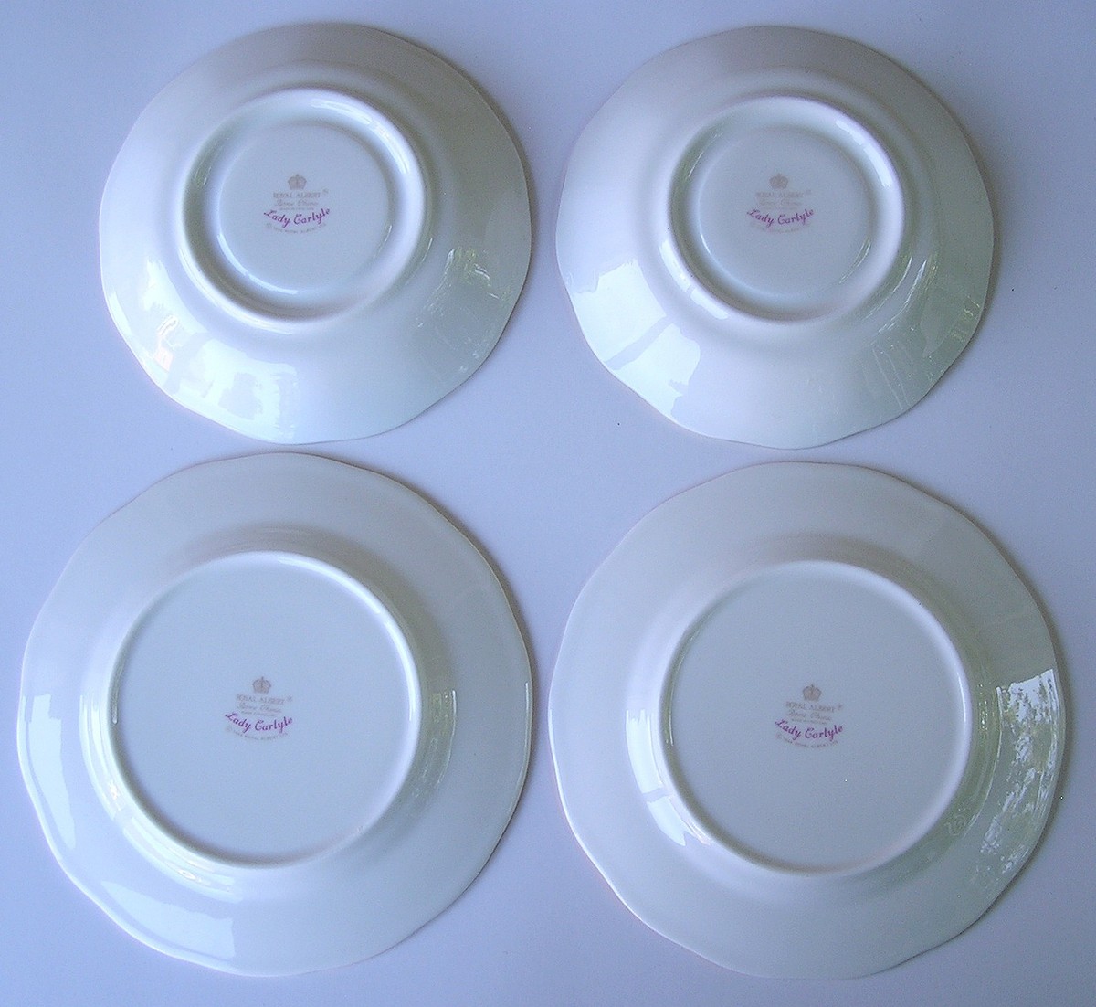 Vintage Royal Albert Bone China LADY CARLYLE Pair of Saucers +