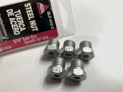 (5) AGS BLF-41C Steel Tube Nut, 3/16'' (1/2''-20) Inverted