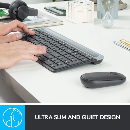 Logitech MK470 Slim Wireless Keyboard & Mouse Combo for Windows, 2.4GHz Unifying - Picture 8 of 10