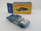 Matchbox Lesney 1965 No. 55 Ford Fairlane Police Patrol Car In Original Box