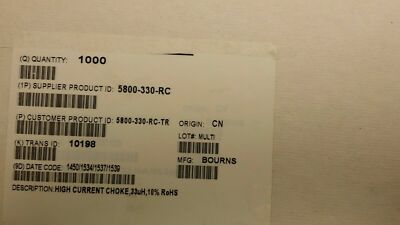 (10 PCS) 5800-330-RC High Current RF Choke Bobbin Core 33uH 10%