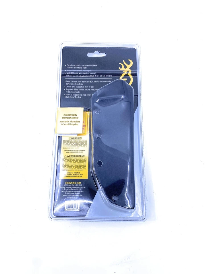 Browning Black Label Brego тактический нож с фиксированным лезвием 5,5 дюйма комбинированный танто, койот - Изображение 2 из 2