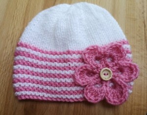 crochet flower for baby hat