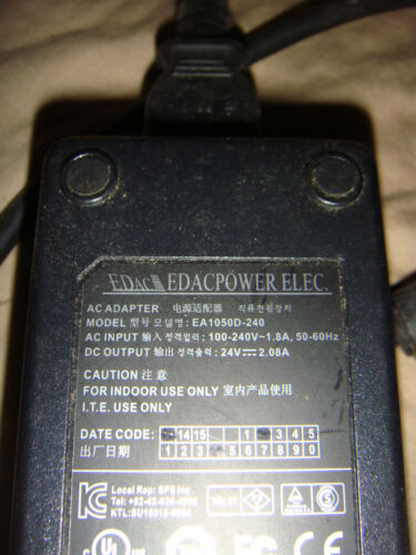 EDAC POWER EA1050D-240 24 V 2,08A AC Adapter - Bild 3 von 5