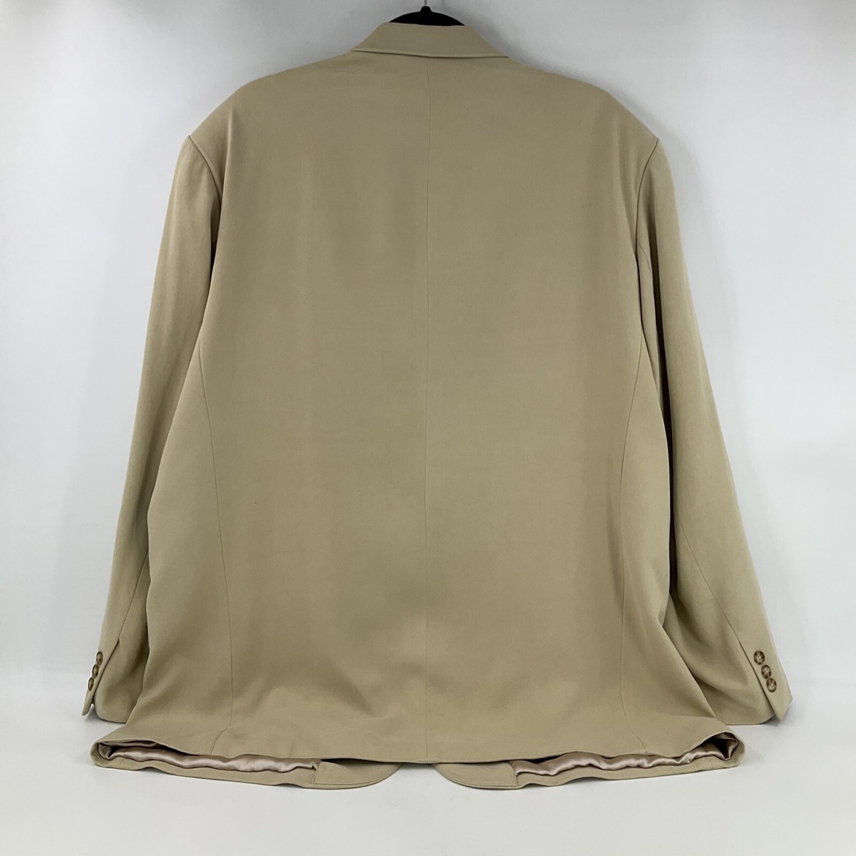 Axis XL Beige 100% Silk Men's Jacket Blazer Lined Pocket Axis XL Beige 100% Silk Men's Jacket Blazer Lined Pocket