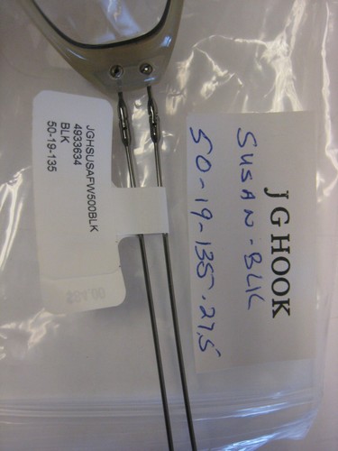 JG HOOK EYEGLASS FRAMES Style SUSAN in Black Sz. 50-19-135 Free CASE - Picture 3 of 7