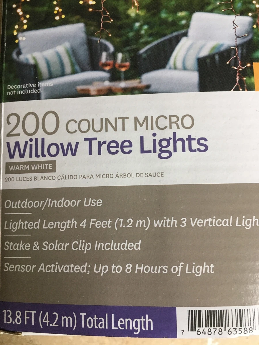 Solar led micro on sale willow tree lights