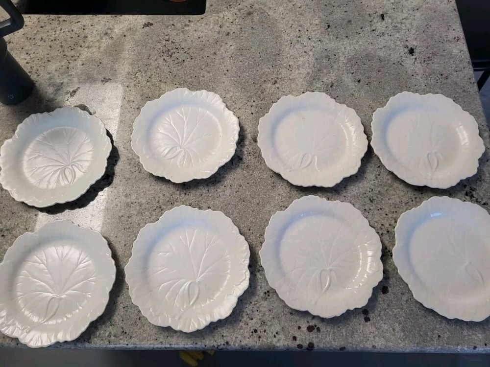 Wedgwood Countryware Bone China Cabbage Leaf Salad Dessert 8