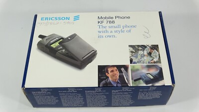 Vintage 1998 Ericsson KF 788 Flip Cell Phone Original Box