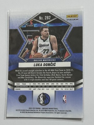 Luka Doncic 2021-22 Panini Mosaic Fast Break Silver Prizm #282