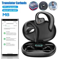Bluetooth 5.3 Translator Earbuds 144 Languages Smart Two Way Instant Translation