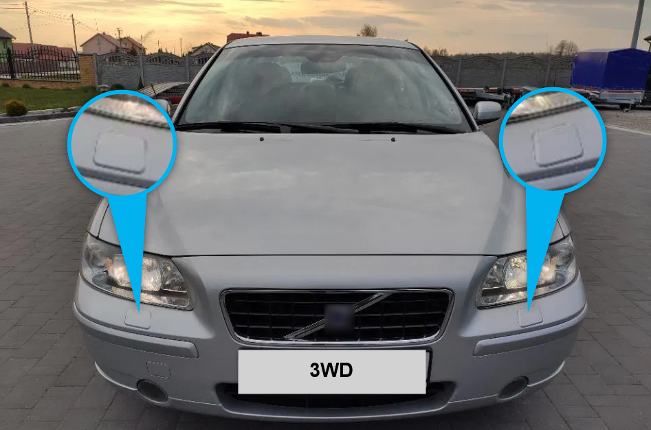 FIT TO VOLVO S60 I V70 II LIFT FRONT WASHER HEADLIGHT NOZZLE COVER