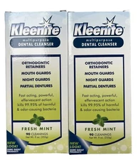 Kleenite Dental Cleanser Fresh Mint 9oz - 90 Cleanings / box ( 2 boxes )