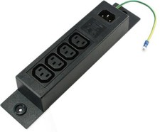 Conntek Server 10A 250V IEC Power Strip C14 Inlet to 320 Sheet F Black
