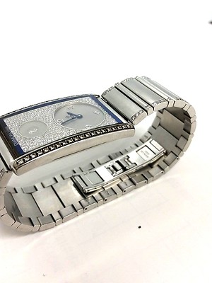 Bunz MoonTime Full Diamond & Stainless Steel Watch Acier Inox