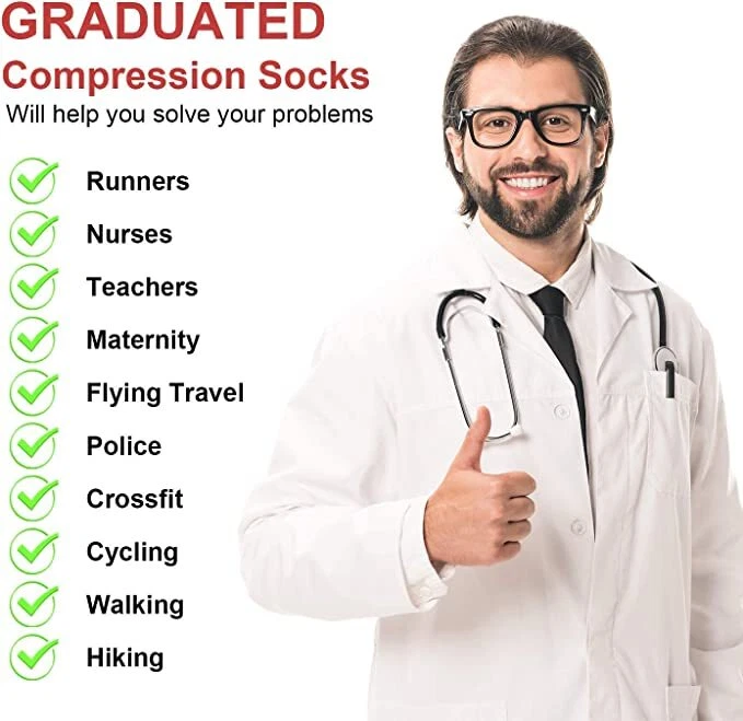 1-10Paar Kompressionsstrümpfe Kompressionssocken Thrombosestrümpfe Damen Herren - Bild 3 von 4