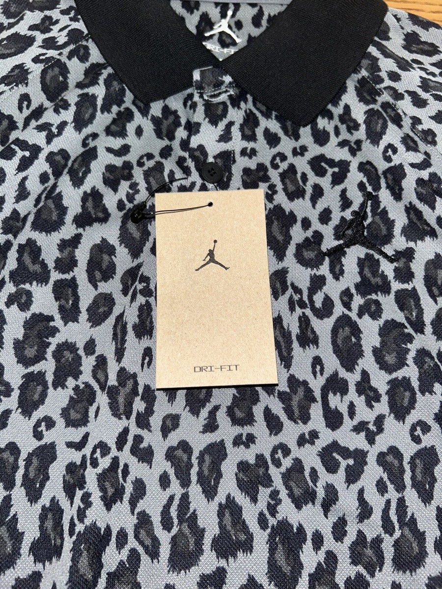 新品　NIKE JORDAN GOLF DRI-FIT XLシャツ　レオパード柄 新品 NIKE JORDAN GOLF DRI-FIT XLシャツ レオパード柄
