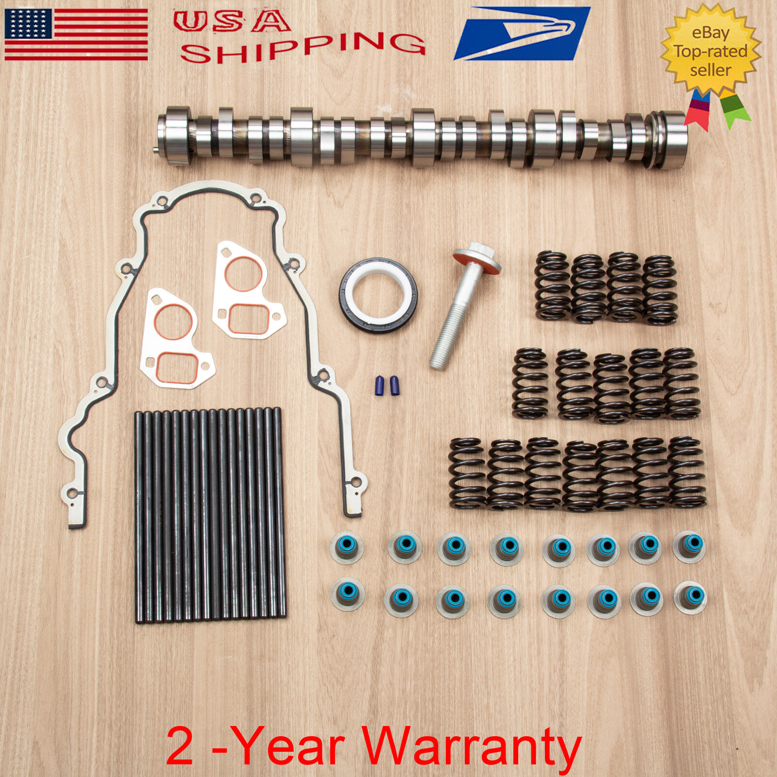 Sloppy Mechanics Stage 2 LS Cam Kit w Pushrods Fits LS1 4.8 5.3 5.7 6.0 6.2 Engines