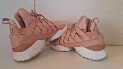 Schöne Puma Muse Echo Satin High Top Street Sneaker, 37, apricot- rosa-  Weis